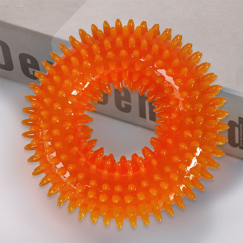 TPR Toy Spiky Ball Sounding Dog-Alexthepet.com