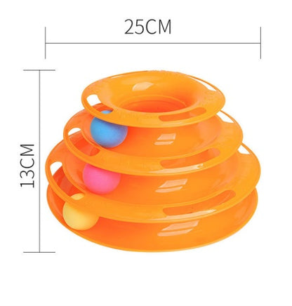 Interactive Cat Turntable Toy - 4-Layer Ball Tower Tracks