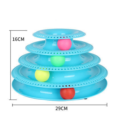 Interactive Cat Turntable Toy - 4-Layer Ball Tower Tracks