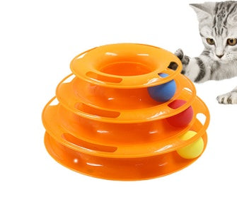 Interactive Cat Turntable Toy - 4-Layer Ball Tower Tracks