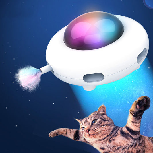 Pet Toy Flying Saucer | Gravity UFO Smart Teaser Cat Toy