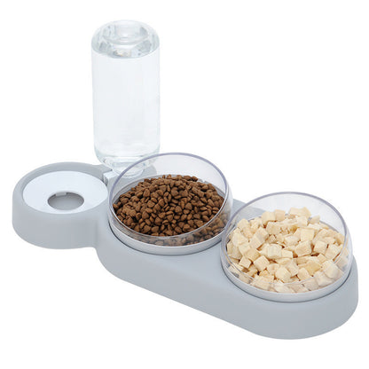 Pet Cat Bowl Automatic Feeder with Water Fountain.