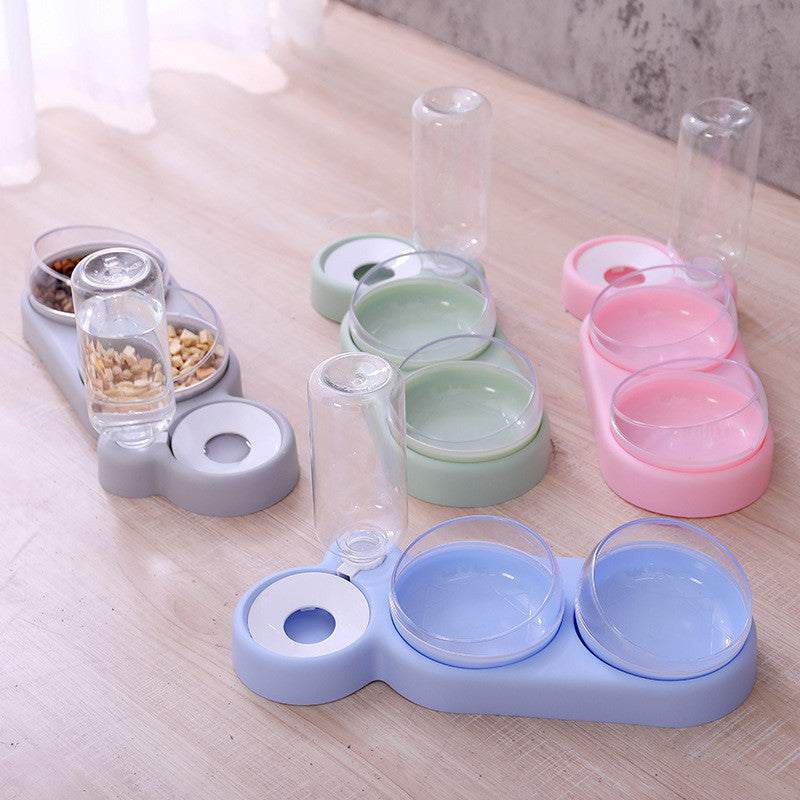 Pet Cat Bowl Automatic Feeder with Water Fountain.