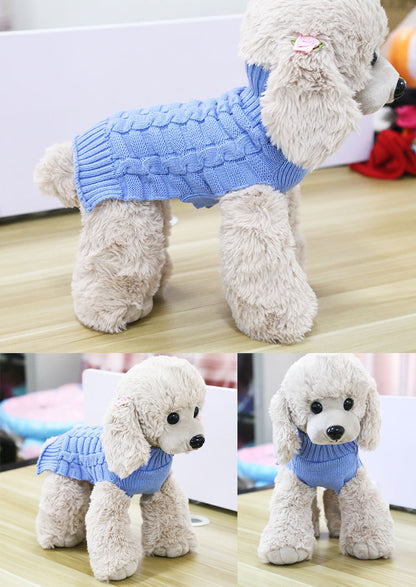 Cashmere Pet Sweater - Twisted Rope Dog Clothes | AlexThePet