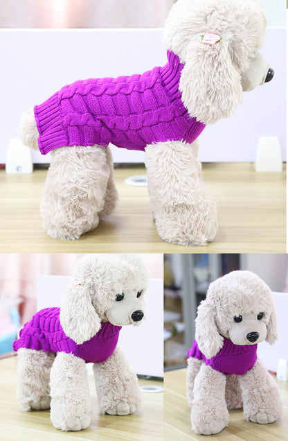 Cashmere Pet Sweater - Twisted Rope Dog Clothes | AlexThePet