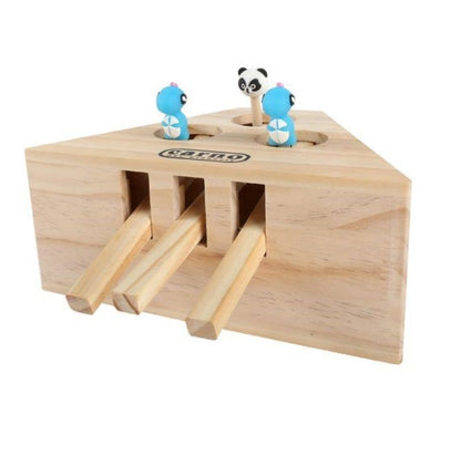 Interactive Wooden Cat Toy | Solid Wood Hamster & Kitten Fun