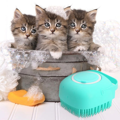 Pet Massager Brush Cat: Silicone Grooming & Bathing Tool