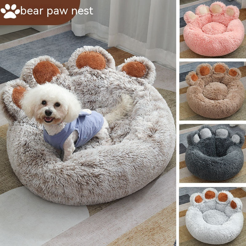 Plush Cathouse & Doghouse Pet Bed - Winter Warm Hand-Shaped