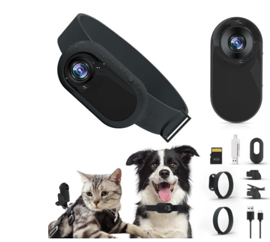 Pet Collar Camera: Wireless Indoor & Outdoor Recording