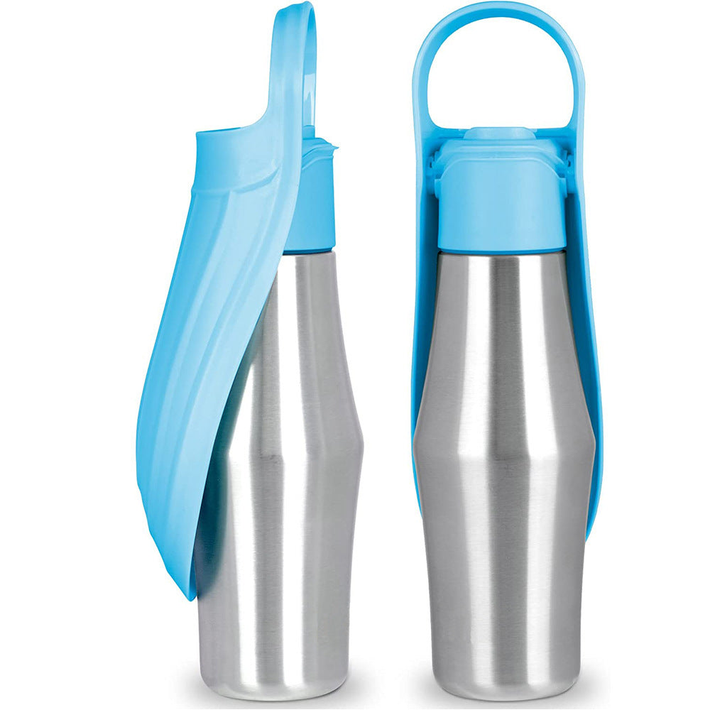 Portable Pet Water Bottle - Silicone Leaf Design for Travel