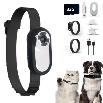 Pet Collar Camera: Wireless Indoor & Outdoor Recording