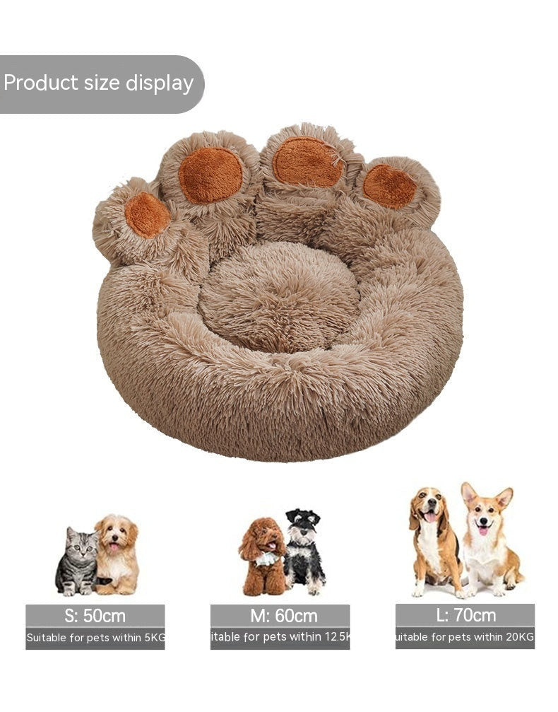 Plush Cathouse & Doghouse Pet Bed - Winter Warm Hand-Shaped