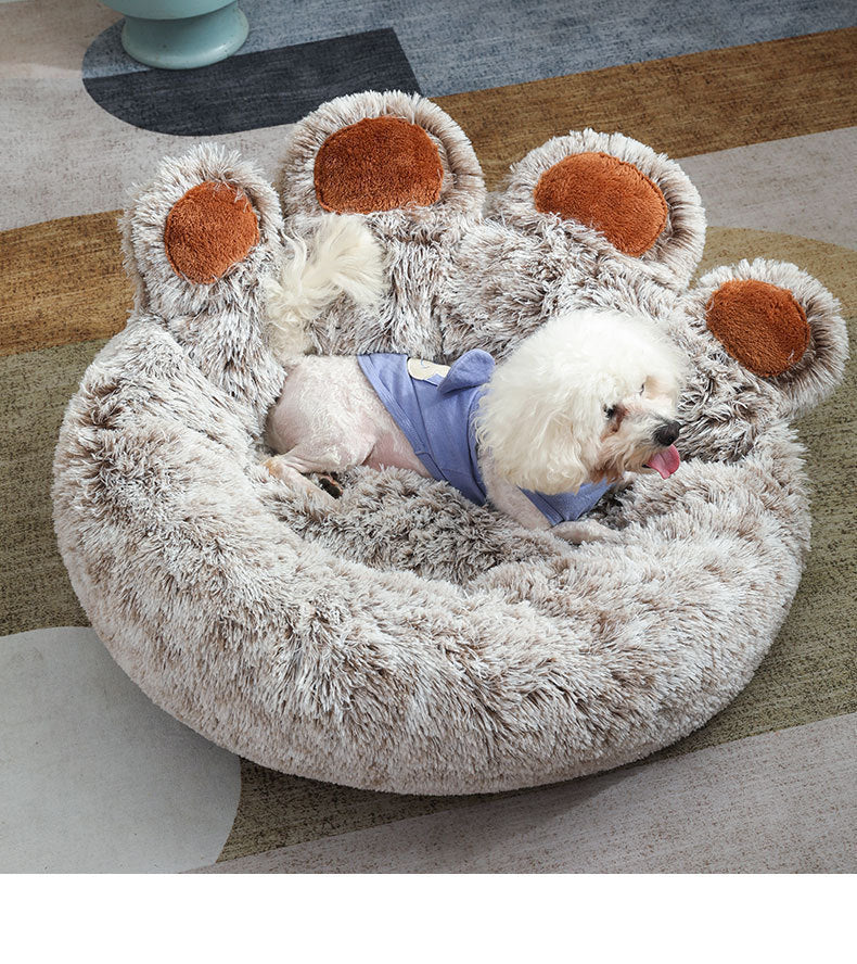 Plush Cathouse & Doghouse Pet Bed - Winter Warm Hand-Shaped