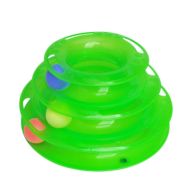 Interactive Cat Turntable Toy - 4-Layer Ball Tower Tracks