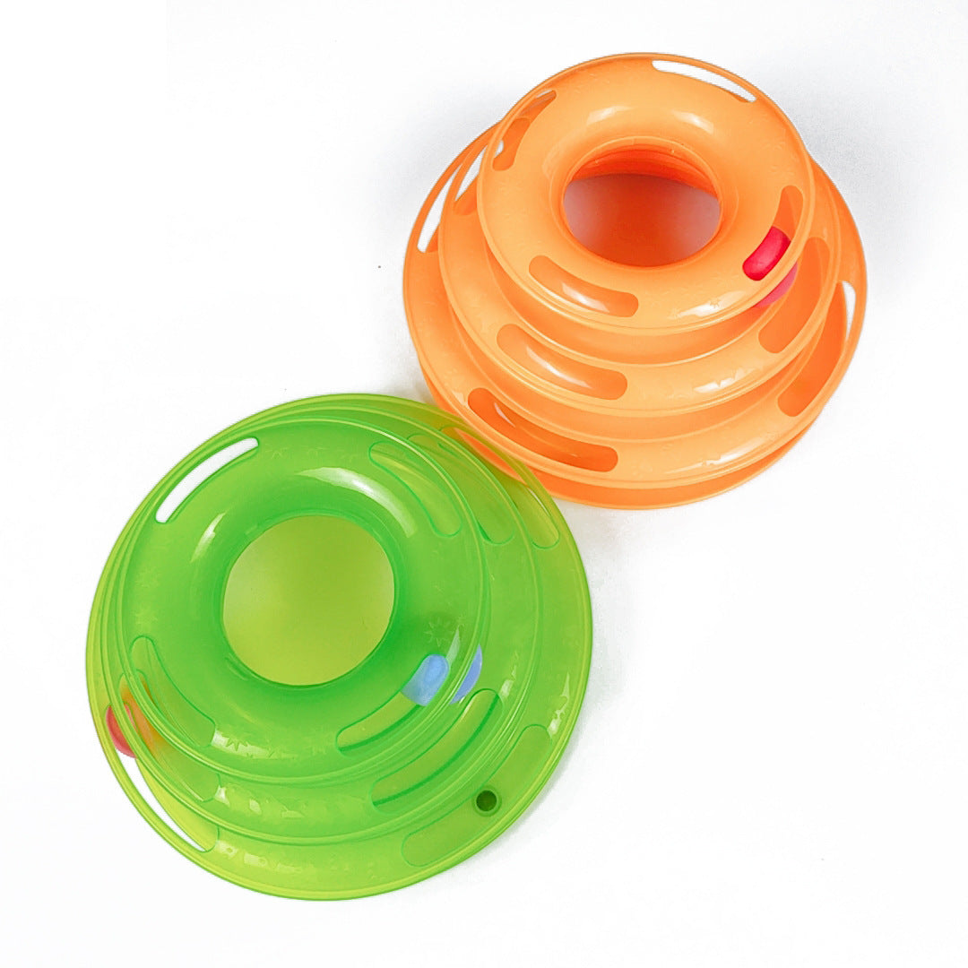 Interactive Cat Turntable Toy - 4-Layer Ball Tower Tracks