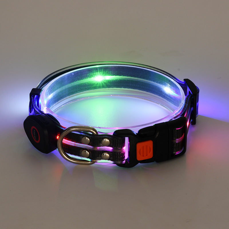 LED Luminous Collar - Rechargeable Nylon Pet Collar Canada