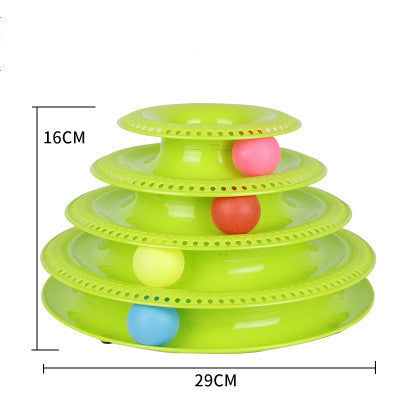 Interactive Cat Turntable Toy - 4-Layer Ball Tower Tracks