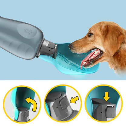 Dogs Water Bottle: 800ml Leakproof Portable Bowl for Outdoor