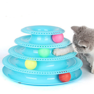 Interactive Cat Turntable Toy - 4-Layer Ball Tower Tracks