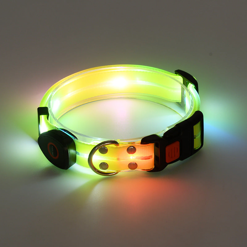 LED Luminous Collar - Rechargeable Nylon Pet Collar Canada