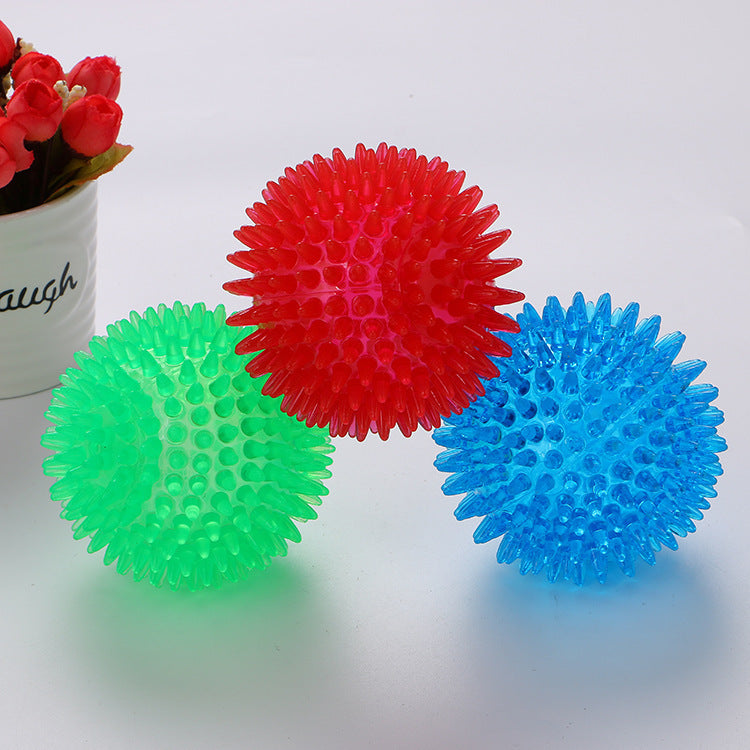 TPR Toy Spiky Ball Sounding Dog-Alexthepet.com