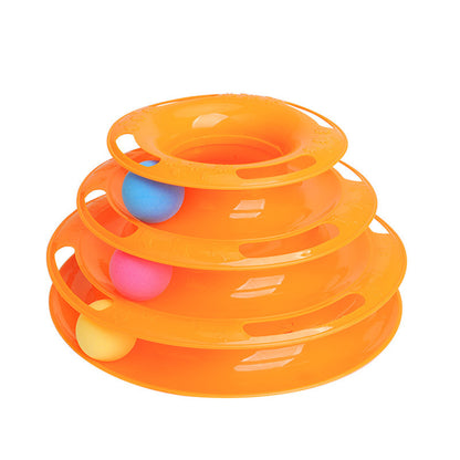 Interactive Cat Turntable Toy - 4-Layer Ball Tower Tracks