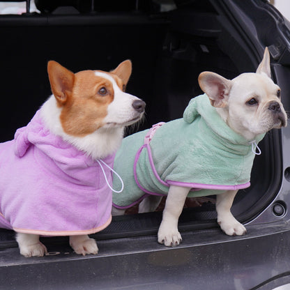 Pet Bathrobe - Super Absorbent Microfiber Dog Drying Towel