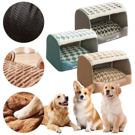 Bear-Shaped Dog Kennel - Warm & Cozy Pet Bed-Alexthepet.com