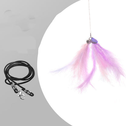 Cat Toy Laser Tease Cat Stick Feather Bell-Alexthepet.com