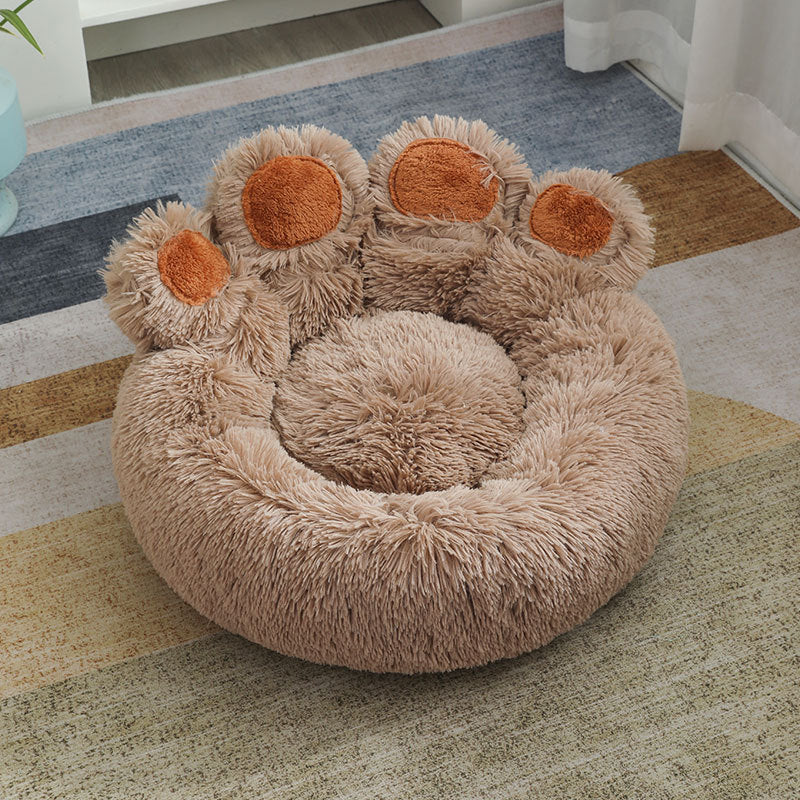 Plush Cathouse & Doghouse Pet Bed - Winter Warm Hand-Shaped