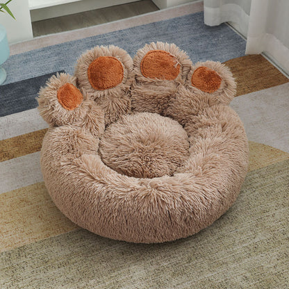 Plush Cathouse & Doghouse Pet Bed - Winter Warm Hand-Shaped