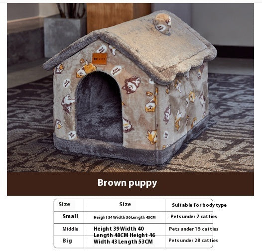 Foldable Dog House - Warm Winter Kennel & Pet Bed Canada