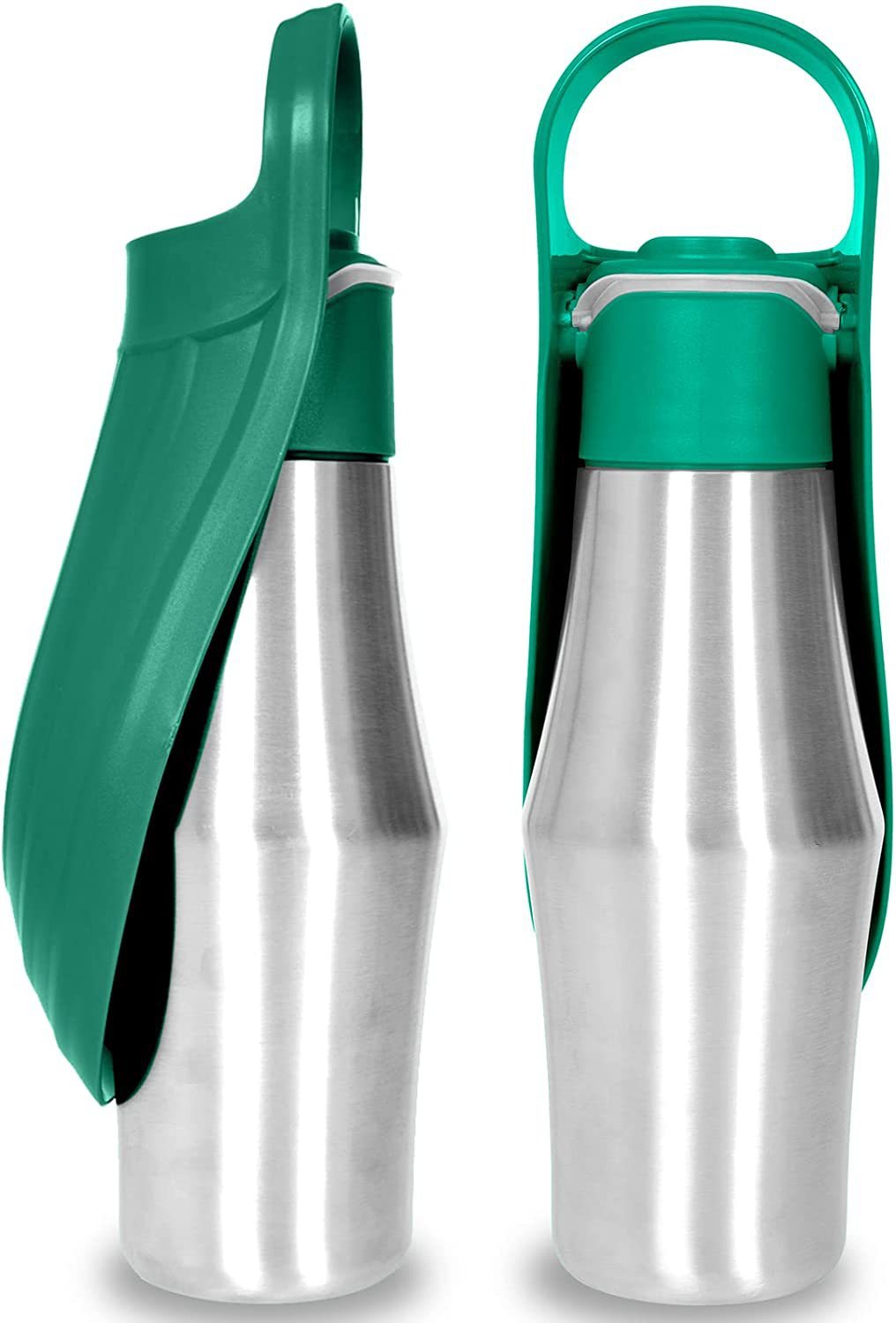 Portable Pet Water Bottle - Silicone Leaf Design for Travel