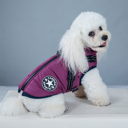 Waterproof Dog Clothes | Winter Coat with Harness for Dogs