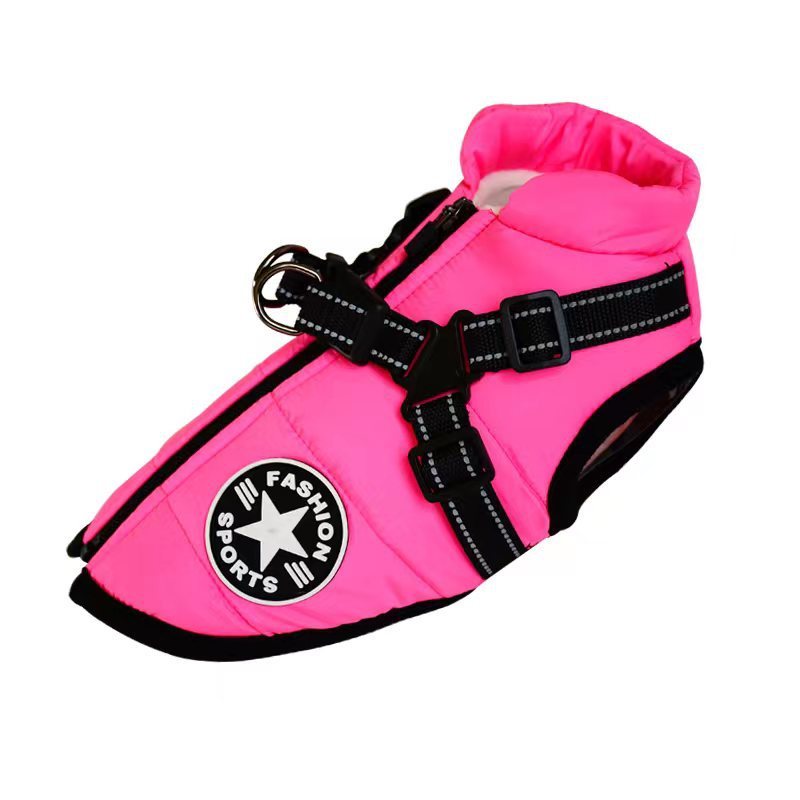 Waterproof Dog Clothes | Winter Coat with Harness for Dogs