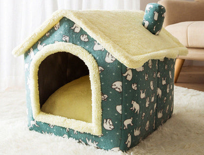 Foldable Dog House - Warm Winter Kennel & Pet Bed Canada