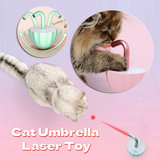 Cat Umbrella Laser Toy - Interactive Automatic Pet Toy