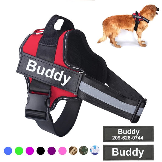 Personalized Dog Harness - No Pull, Reflective, Adjustable