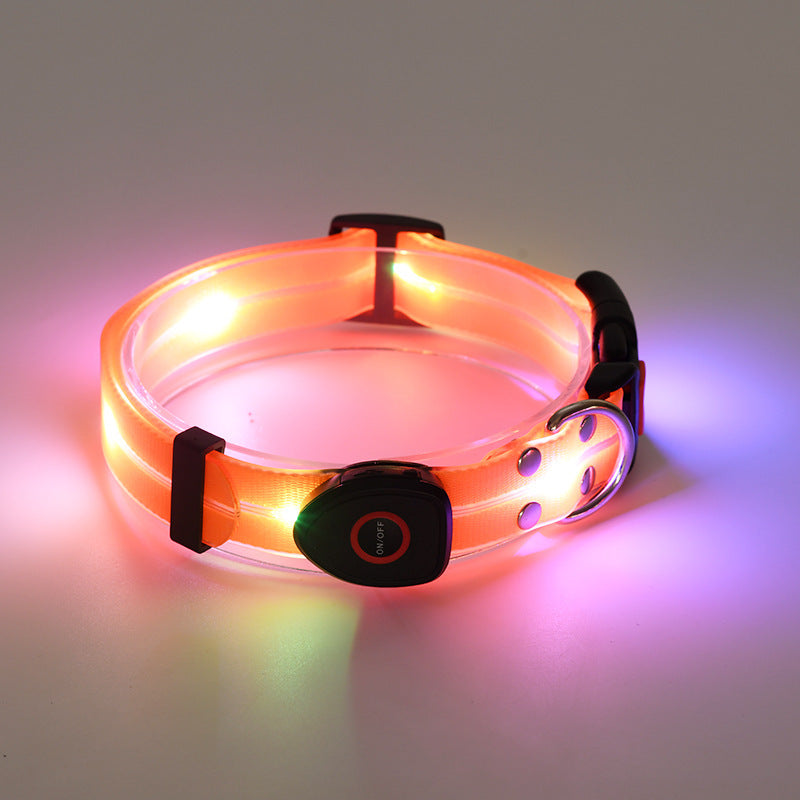 LED Luminous Collar - Rechargeable Nylon Pet Collar Canada