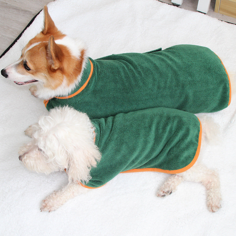 Absorbent Pet Bathrobe | Microfiber Waist Wrap | AlexThePet