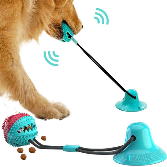 Dog Toy - Interactive Silicon Suction Cup Tug Ball for Pets