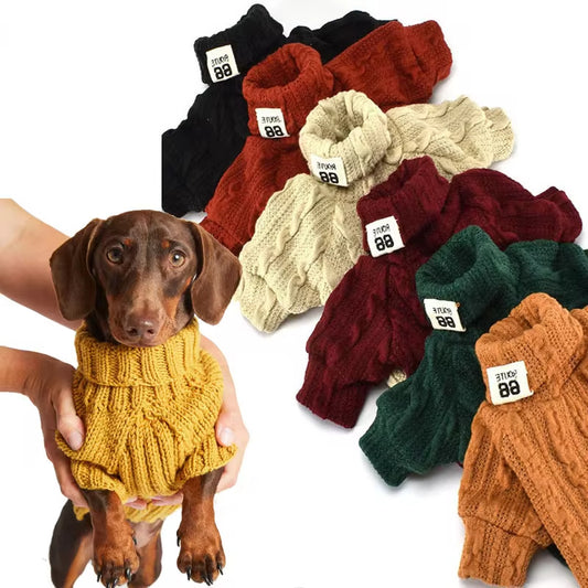 Dog Sweater - Warm Turtleneck for Small to Medium Dogs CA