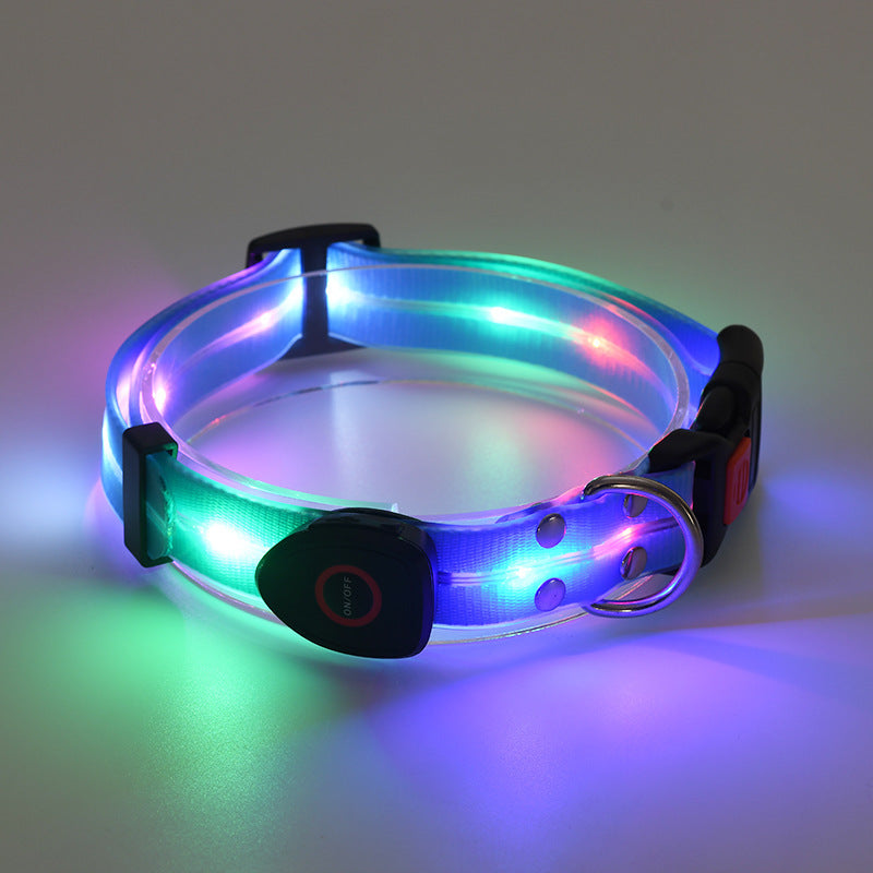 LED Luminous Collar - Rechargeable Nylon Pet Collar Canada