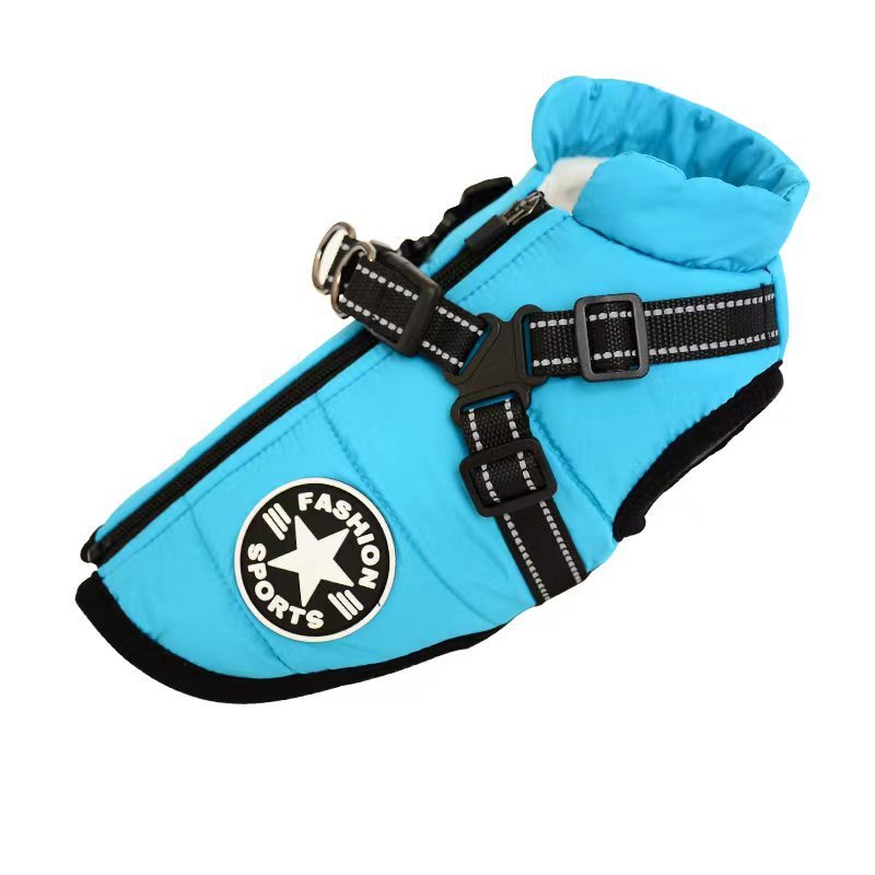 Waterproof Dog Clothes | Winter Coat with Harness for Dogs